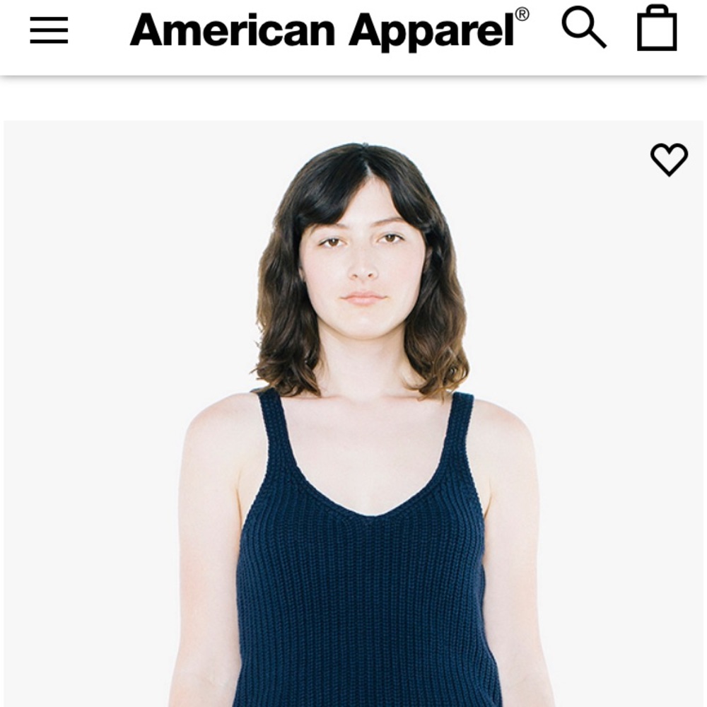 American Apparel Cable Knit Tank (in Red)